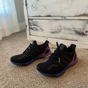 Adidas Black and Purple Running Shoes